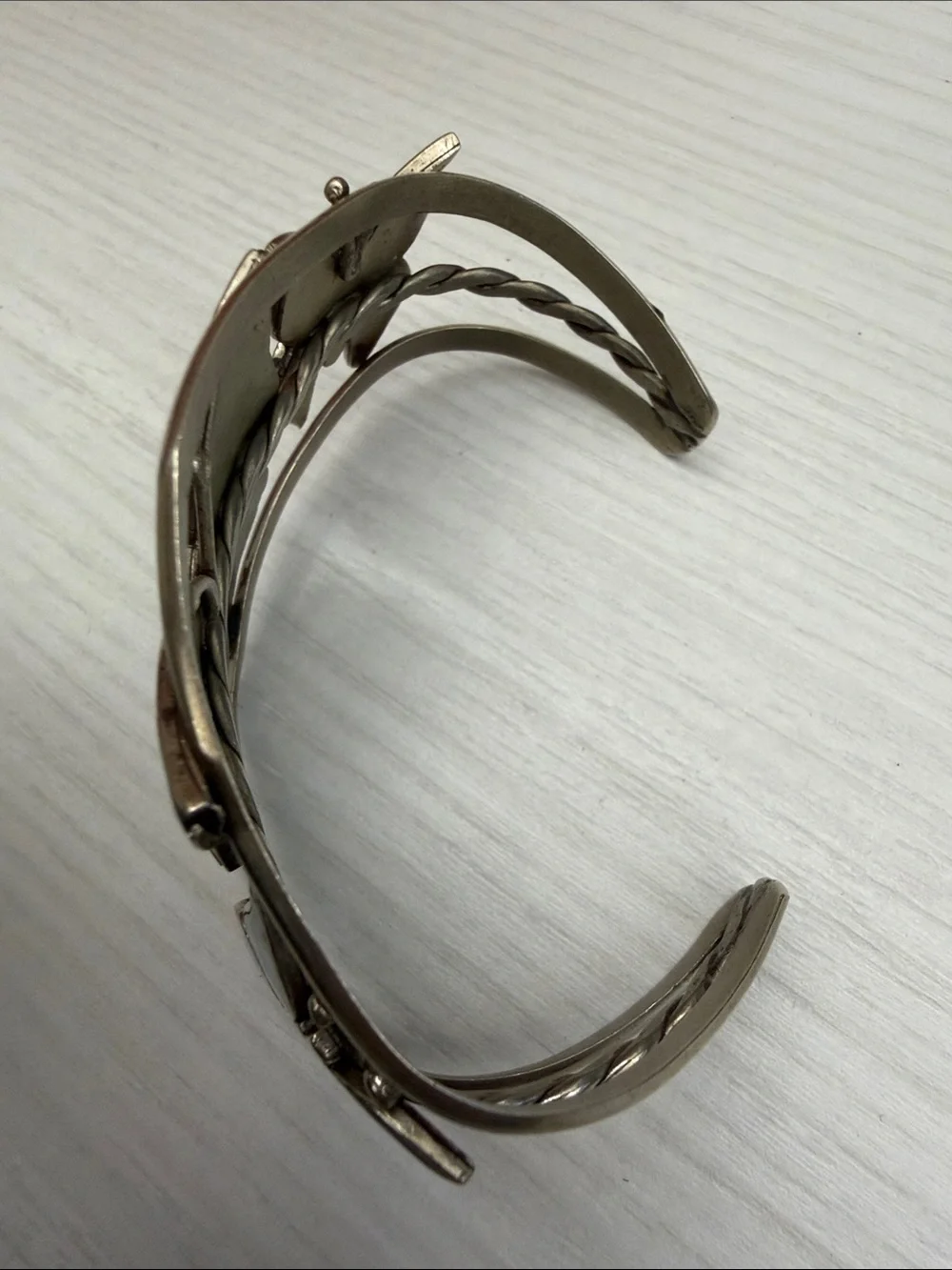 Abalone Butterfly Statement Cuff Bracelet - Iridescent